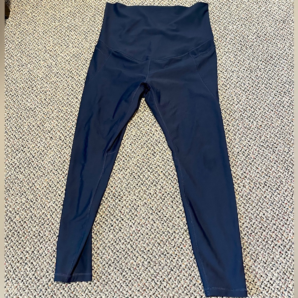 Old Navy Navy Blue Active Powersoft High Rise Leggings Maternity Size Large